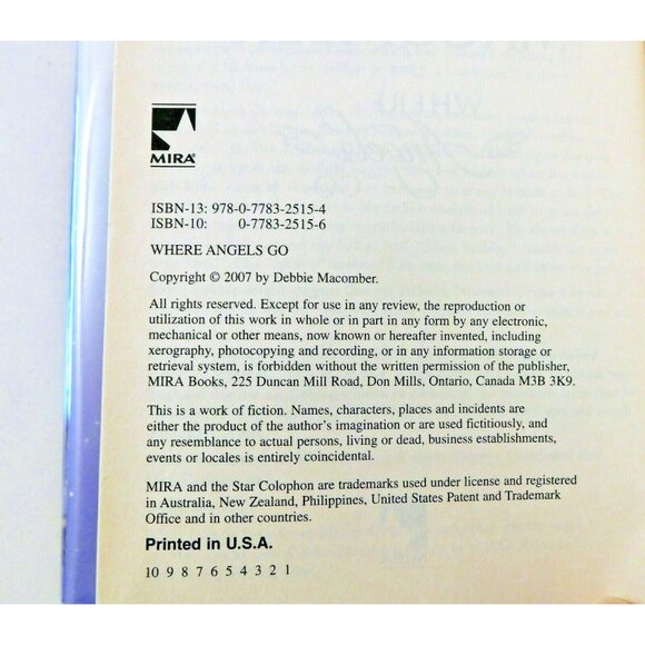 Where Angels Go by Debbie Macomber 2007 Hardcover Jacket The Angel Books - Picture 4 of 4